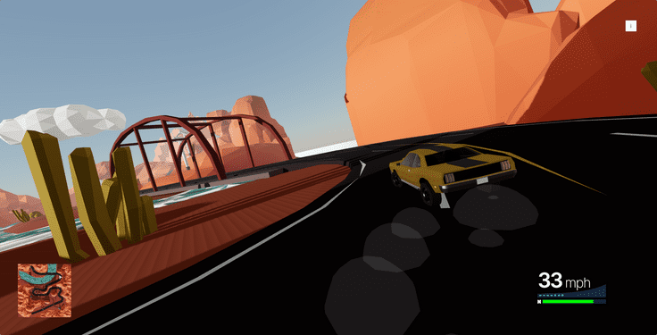 A car drifting in a racing game